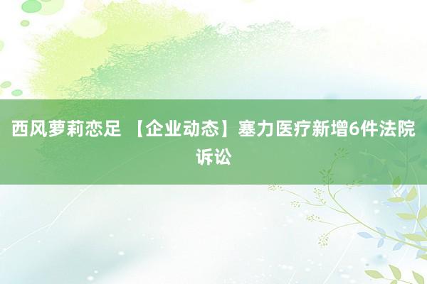 西风萝莉恋足 【企业动态】塞力医疗新增6件法院诉讼