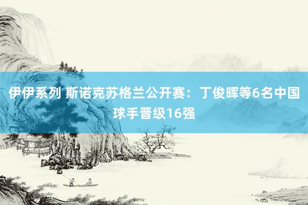 伊伊系列 斯诺克苏格兰公开赛：丁俊晖等6名中国球手晋级16强