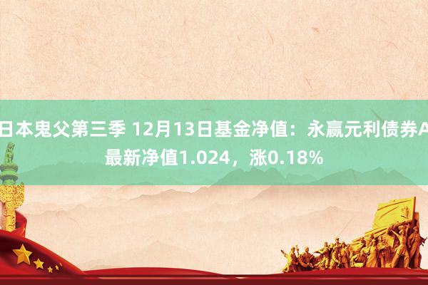 日本鬼父第三季 12月13日基金净值：永赢元利债券A最新净值1.024，涨0.18%