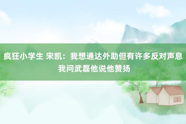疯狂小学生 宋凯：我想通达外助但有许多反对声息 我问武磊他说他赞扬