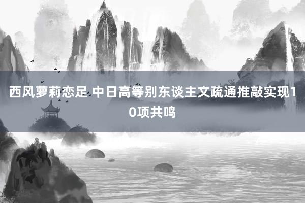 西风萝莉恋足 中日高等别东谈主文疏通推敲实现10项共鸣