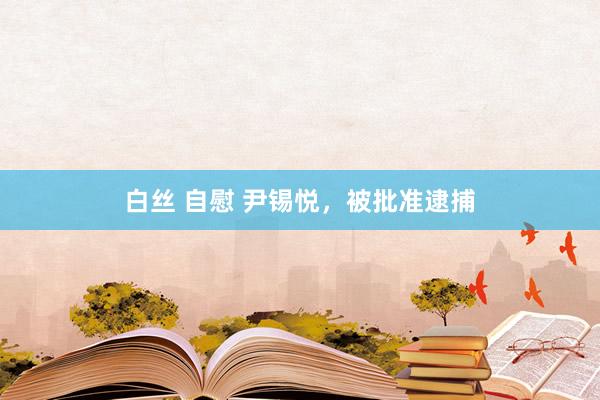 白丝 自慰 尹锡悦，被批准逮捕