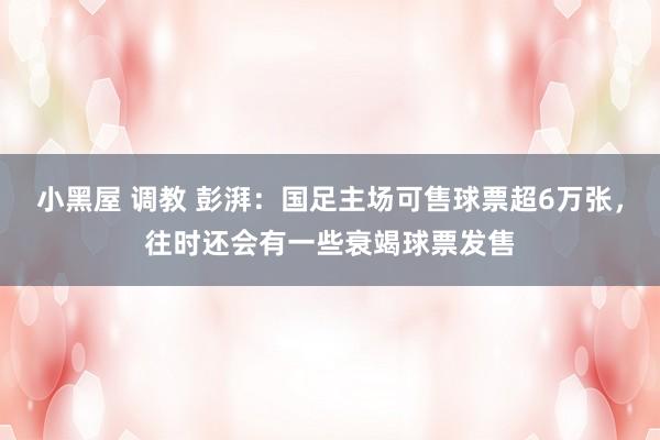 小黑屋 调教 彭湃：国足主场可售球票超6万张，往时还会有一些衰竭球票发售