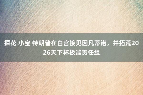 探花 小宝 特朗普在白宫接见因凡蒂诺，并拓荒2026天下杯极端责任组