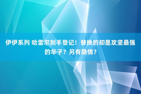 伊伊系列 哈雷尔到手登记！替换的却是攻坚最强的华子？另有隐情？