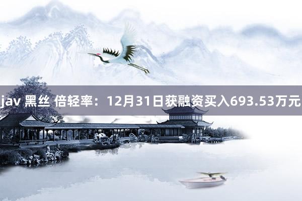 jav 黑丝 倍轻率：12月31日获融资买入693.53万元