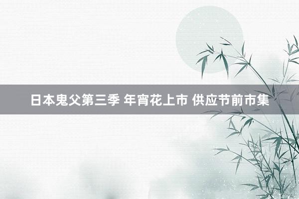 日本鬼父第三季 年宵花上市 供应节前市集