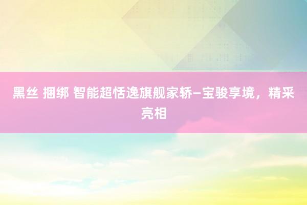 黑丝 捆绑 智能超恬逸旗舰家轿—宝骏享境，精采亮相