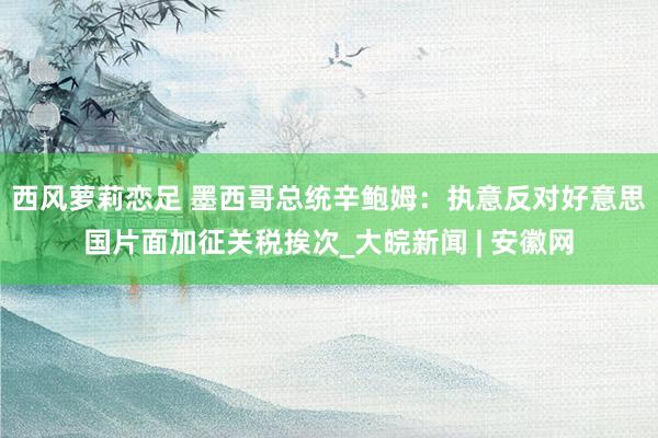 西风萝莉恋足 墨西哥总统辛鲍姆：执意反对好意思国片面加征关税挨次_大皖新闻 | 安徽网