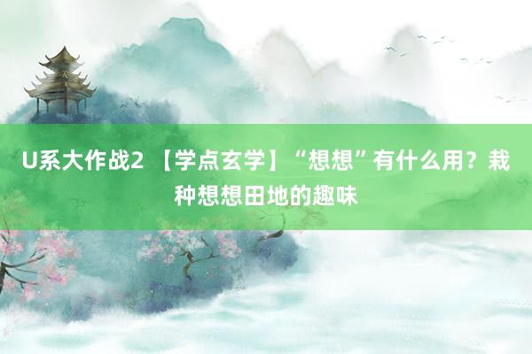 U系大作战2 【学点玄学】“想想”有什么用？栽种想想田地的趣味