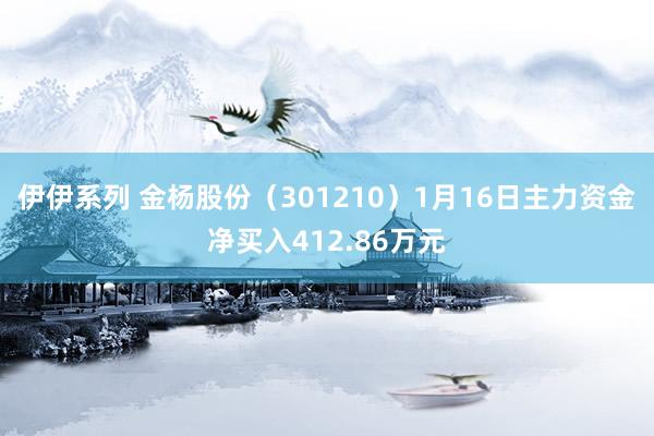伊伊系列 金杨股份（301210）1月16日主力资金净买入412.86万元
