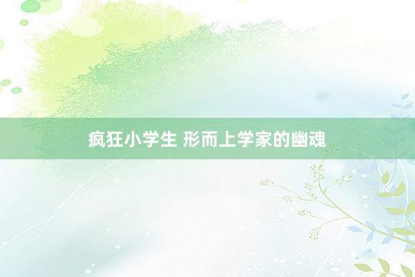 疯狂小学生 形而上学家的幽魂